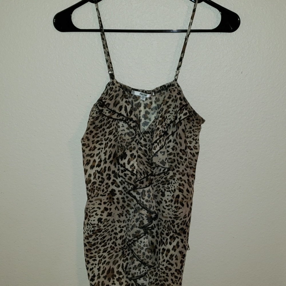 Cheetah print Spaghetti Strap blouse